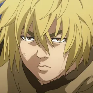 🛡 Thorfinn Vinland Saga animé, viking, guerrier, blond, homme telegram sticker