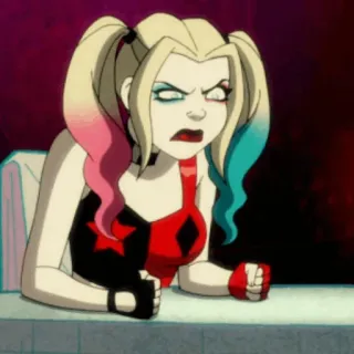 🎪 Harley Quinn 할리 퀸, DC 코믹스, 만화, 분노, 악당 telegram sticker