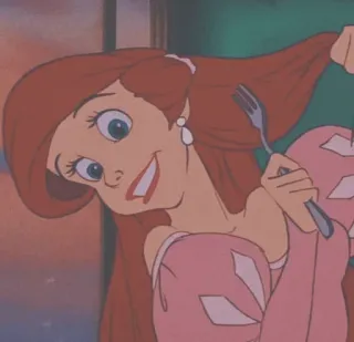 💎 Ariel The Little Mermaid Disney, Ariel, La Sirenetta, Principessa, Cartone animato telegram sticker
