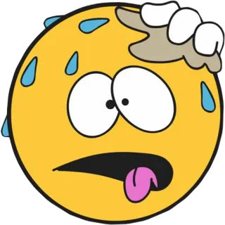 😅 絵文字, 表情, 汗, 心配, 漫画 telegram sticker