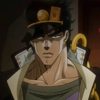 💜 Jotaro Kujo JoJo's Bizarre Adventure アニメ, マンガ, ジョジョの奇妙な冒険, 承太郎, キャラクター, ステッカー telegram sticker