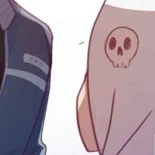 ℹ️ EKO tengkorak, desain, minimalis, grafis telegram sticker