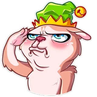 👌 elfe, salut, drôle, animal, mignon, dessin animé telegram sticker