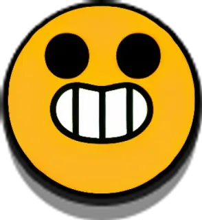 😁 Emoji, Sorriso, Feliz, Amarelo, Dentes, Desenho animado whatsapp sticker