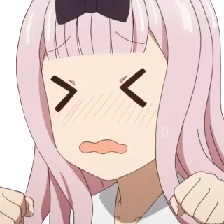 😣 Chika Fujiwara Kaguya-sama: Love Is War Anime, Chika, Fujiwara, Kaguya-sama, Love is War, Dễ thương, Kawaii whatsapp sticker
