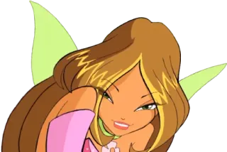 😏 Flora Winx Club fada, desenho animado, magia, flora, winx club telegram sticker