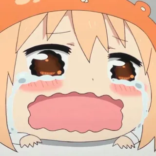 🍕 Umaru Doma Himouto! Umaru-chan anime, crying, cartoon, sad, umaru doma, himouto! umaru-chan telegram sticker