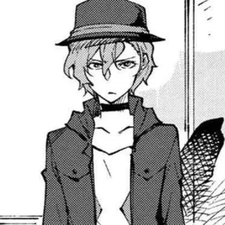 🐈 Chuuya Nakahara Bungo Stray Dogs Anime, Manga, Chuuya Nakahara, Bungo Stray Dogs, Charakter, Hut, Porträt telegram sticker