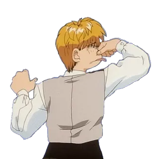 👃 Anime, Cartoon, verlegen, nervös, Ekel, lustig whatsapp sticker