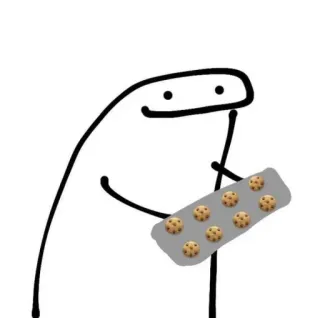 💕 boneco palito, biscoitos, comida, assar, desenho animado, desenho whatsapp sticker