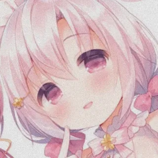 🍫 动漫, 女孩, 粉色, 可爱, 兔子, 耳朵 telegram sticker