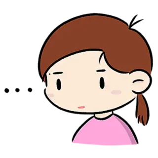😺 dessin animé, fille, ennuyée, mignon, autocollant telegram sticker