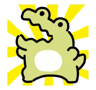 ⭐ animal, crocodile, reptile, dessin animé, mignon telegram sticker