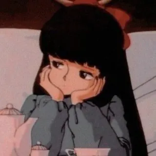🥯 Anime, Menina, Desenho animado, Vintage, Fofo telegram sticker