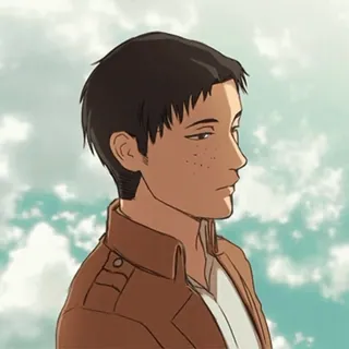 ☺️ Bertholdt Hoover Attack on Titan Anime, Personaggio, Ritratto telegram sticker