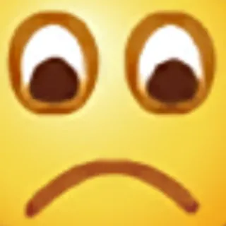 🙁 emoji, sad, unhappy, face, emotion telegram sticker