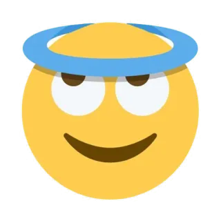 😇 emoji, halo, angel, smiley, innocent, face telegram sticker