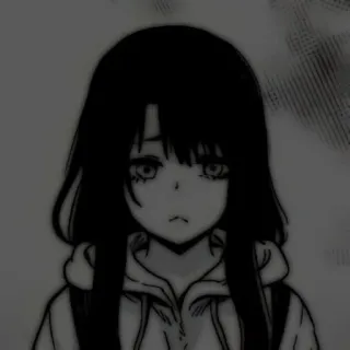 🈯 Anime, Manga, Dziewczyna, Smutny, Emocjonalny, Portret telegram sticker