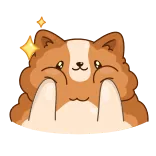 😊 hond, schattig, corgi, glitter, vrolijk, dier telegram sticker