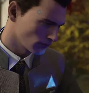 🌟 Connor Detroit: Become Human Detroit: Become Human, 코너, 안드로이드, 비디오 게임, 사이버펑크 telegram sticker