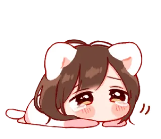 🎭 Anime, Menangis, Sedih, Kawaii, Emosional, Stiker telegram sticker
