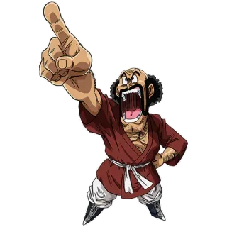 😤 Mr. Satan Dragon Ball Anime, Dragon Ball, Mr. Satán, Hércules, Luchador, Dibujos animados, Personaje whatsapp sticker