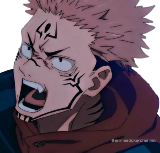 😡 Sukuna Jujutsu Kaisen Anime, Manga, Jujutsu Kaisen, Sukuna, Ryomen Sukuna telegram sticker