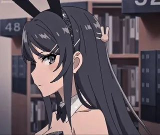 🐰 Mai Sakurajima Rascal Does Not Dream of Bunny Girl Senpai anime, bunny girl, sakurajima mai, cartoon, girl telegram sticker
