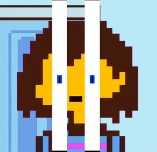 😱 Frisk Undertale Pixel art, Video game, Pixel, Frisk telegram sticker