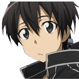 😳 Kirito Sword Art Online anime, manga, character, kirito, sword art online, avatar telegram sticker