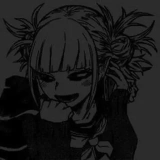 🖤 Himiko Toga My Hero Academia 动漫, 漫画, 我的英雄学院, 渡我被身子, 渡我, 反派, 制服 telegram sticker