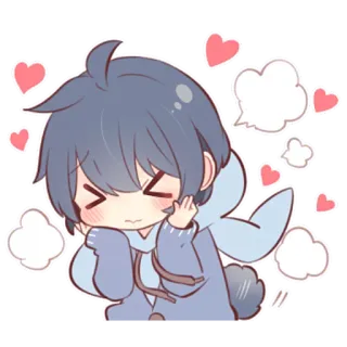 🥰 귀여운, 애니메이션, 카와이, 치비, 하트, 만화, 캐릭터 telegram sticker