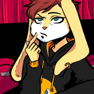 🤔 Fellwesen, Hase, Anthropomorph, Figur, Süß, Cartoon, Digitale Kunst telegram sticker