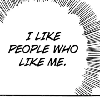 ❤️ I LIKE PEOPLE WHO LIKE ME. positivo, autoestima, amizade, relacionamento telegram sticker