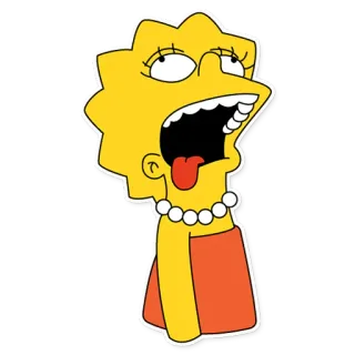 😖 Lisa Simpson The Simpsons dibujo animado, Lisa Simpson, gracioso, sticker, amarillo, tonto whatsapp sticker