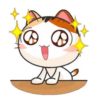 🤩 แมว, อิโมจิ, สัตว์, คาวาอิ, น่ารัก, สัตว์เลี้ยง telegram sticker