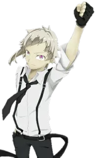 ✊ anime, personagem, menino, mão enluvada, menino anime, fofo telegram sticker
