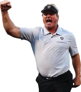 ✊ Jon Gruden Jon Gruden, Raiders, NFL, Allenatore football, Esultanza, Sport telegram sticker