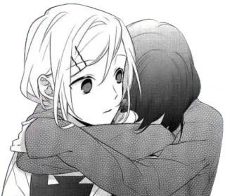 😞 Anime, Manga, Abbraccio, Amici, Ragazza, Carino telegram sticker