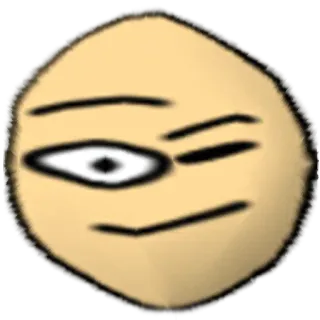 🤨 Cartoon, Emoji, Figur, Gesicht, Zwinkern, Lustig, Skurril telegram sticker