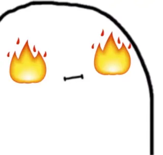 🔥 эмодзи, пламя, персонаж, стикер, огонь, мультфильм telegram sticker