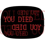 😵 YOU DIED gioco, morte, rosso, Dark Souls telegram sticker