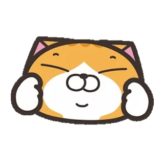 🤪 猫, 可爱, 动物, 橙色, 贴纸 telegram sticker