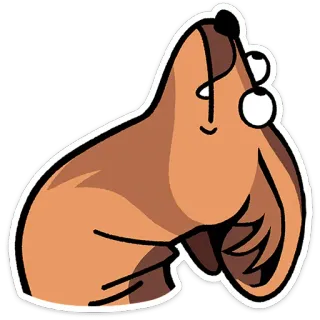 ⭐ dog, cartoon, animal, sticker, cute telegram sticker