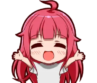 🤗 Anime, Dibujos animados, Feliz, Kawaii, Lindo, Chibi telegram sticker