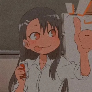 🥯 Nagatoro Don't Toy With Me, Miss Nagatoro Anime, Personagem, Mangá, Nagatoro, fofo, sorrindo, feliz telegram sticker