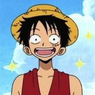 😃 Monkey D. Luffy One Piece Anime, One Piece, Luffy, Monkey D. Luffy, Desenho animado telegram sticker