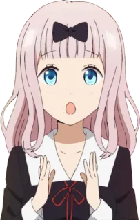 😯 Chika Fujiwara Kaguya-sama: Love Is War Anime, Chika, Kaguya-sama, Love is War, Chika Fujiwara, Kawaii, Dễ thương, Gái Anime whatsapp sticker