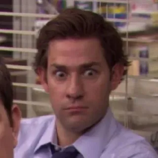 😦 Jim Halpert The Office drôle, expression, bureau, télé, john krasinski telegram sticker