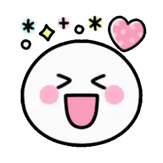 🤗 Émoji, Joyeux, Mignon, Kawaii, Visage, Coeur, Étoiles whatsapp sticker